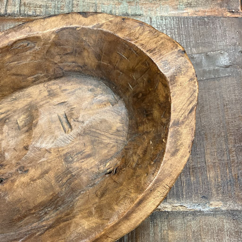 Irregular Carved Saranda Dough Bowl