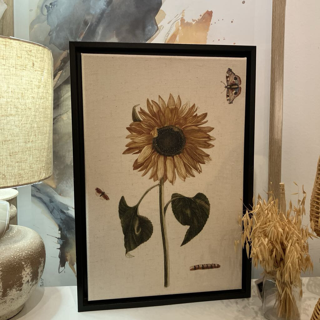 Sunflower Botanical Print on Canvas