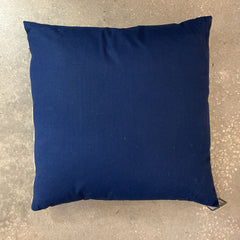 Navy Geometric Design Pillow