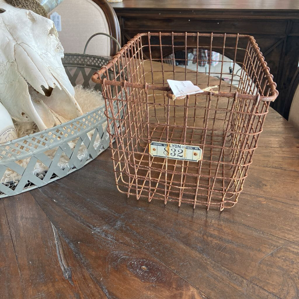 Rusty Locker Basket