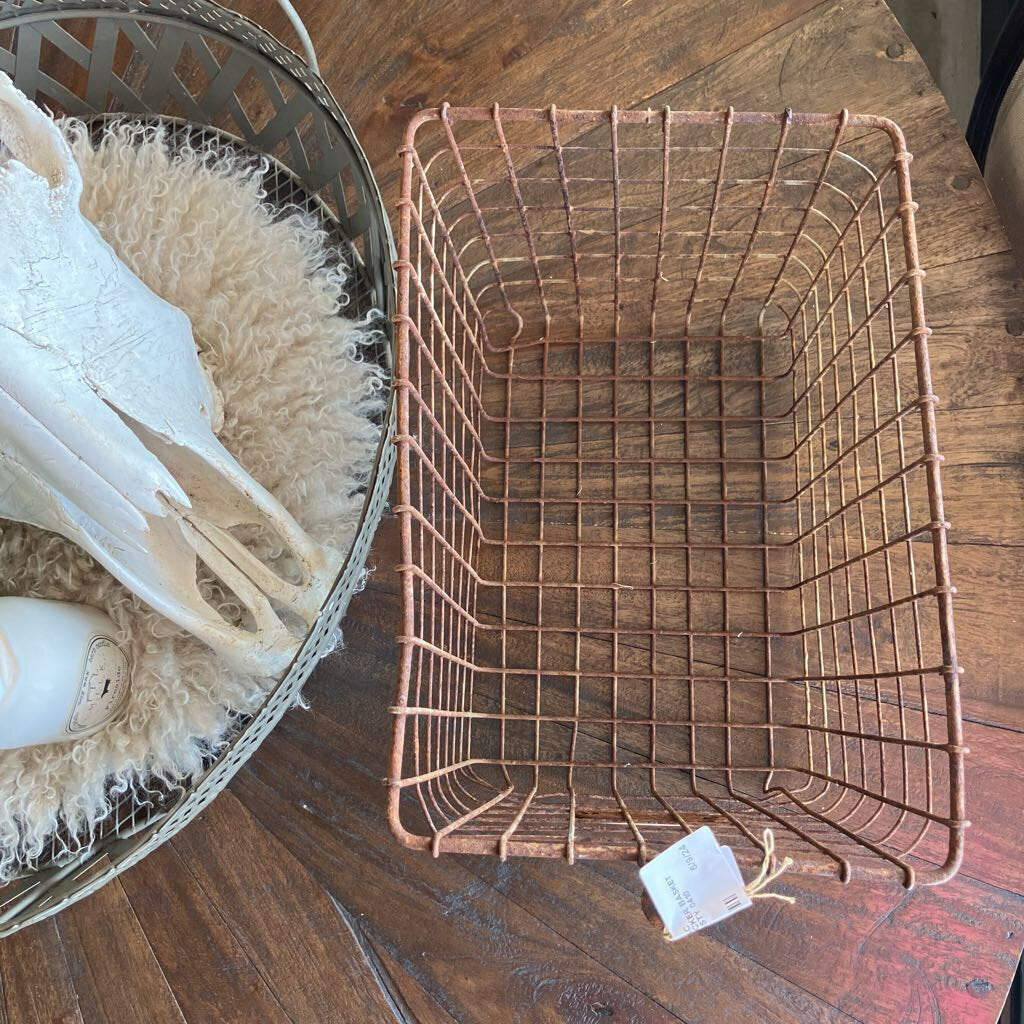 Rusty Locker Basket