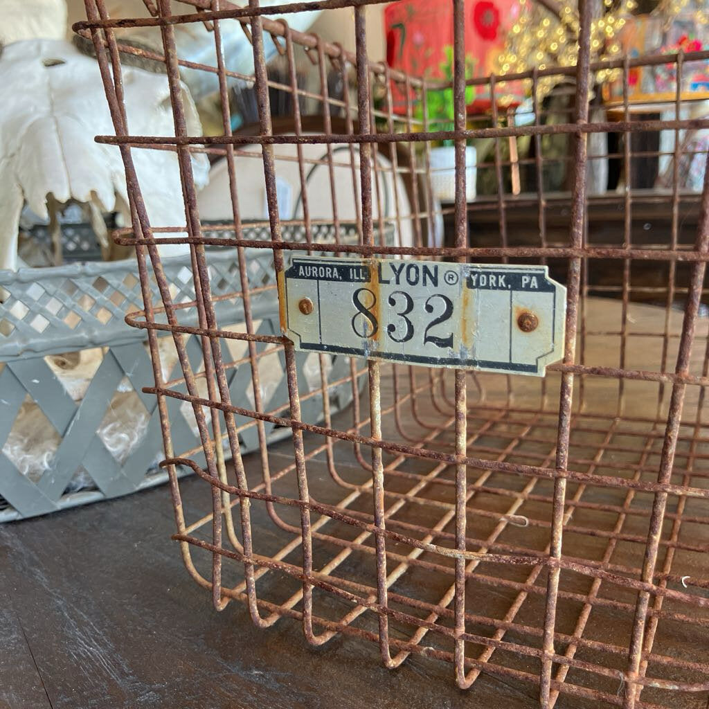 Rusty Locker Basket