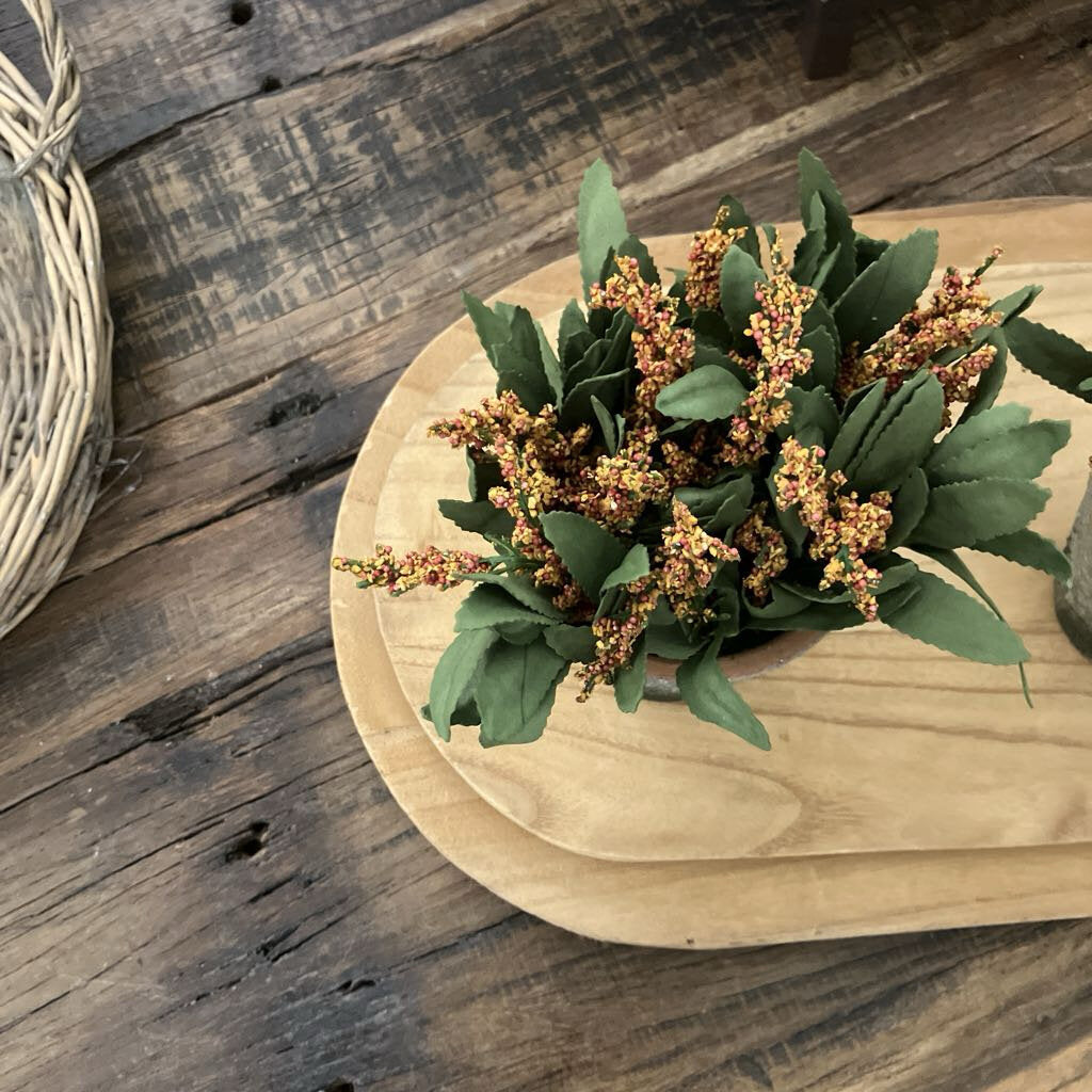 Potted Faux Amaranth in Amber