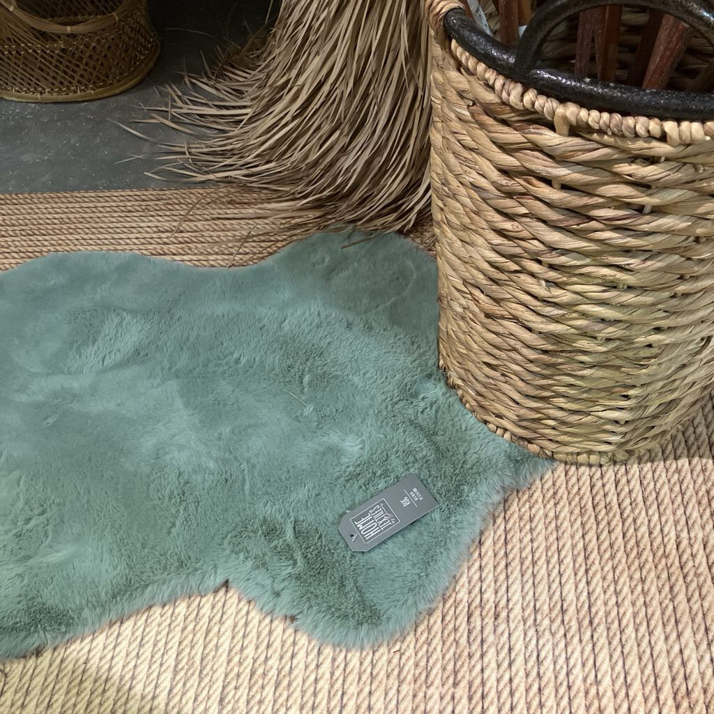 Faux Green Animal Hide