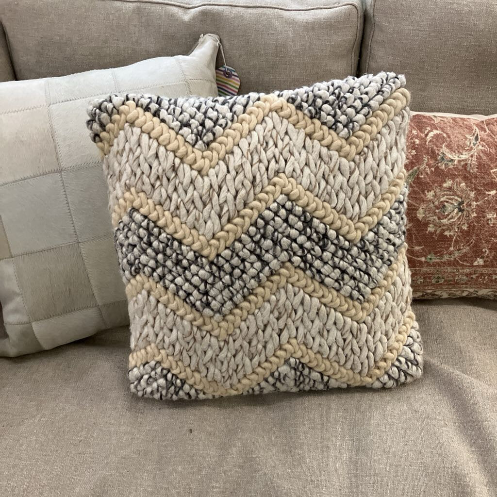 Wool Chevron Throw Pillow