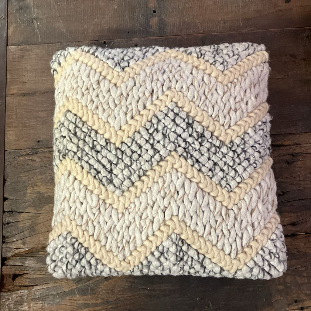 Wool Chevron Throw Pillow