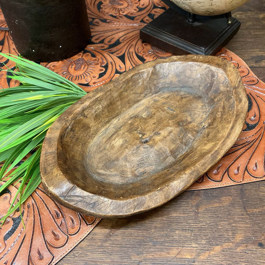 Irregular Carved Saranda Dough Bowl