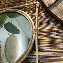 Tropical Cane Mirror