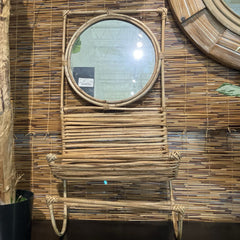 Tropical Cane Mirror