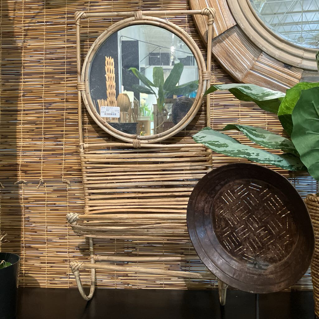 Tropical Cane Mirror