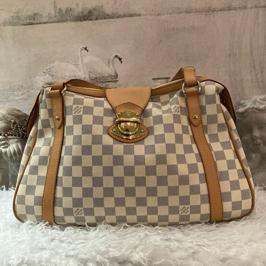 Pre-Loved Stresa Damier Azur Ivory Handbag PM