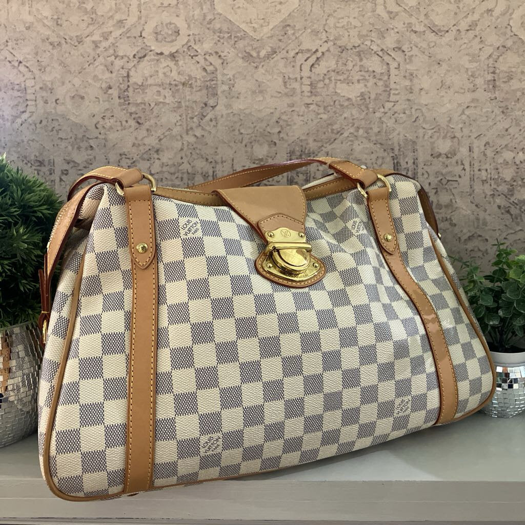 Pre-Loved Stresa Damier Azur Ivory Handbag PM