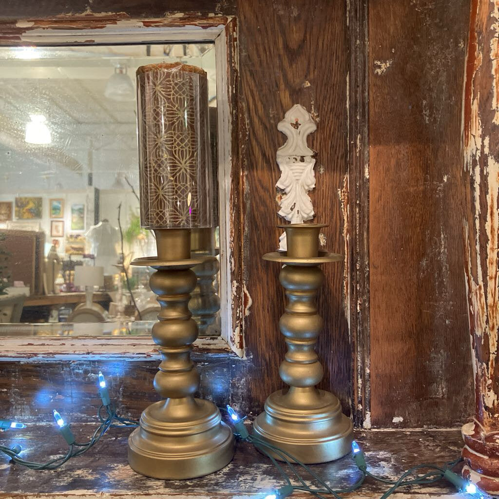 Brass Candlestick Pair