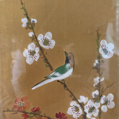 Oriental Bird Painting on Silk