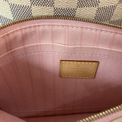 Previously Loved Damier Azur Neverfull Tote With Pouchette