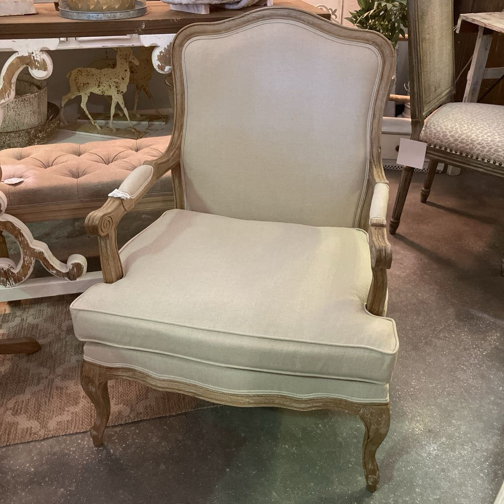 Perscilla Bergere Linen Chair