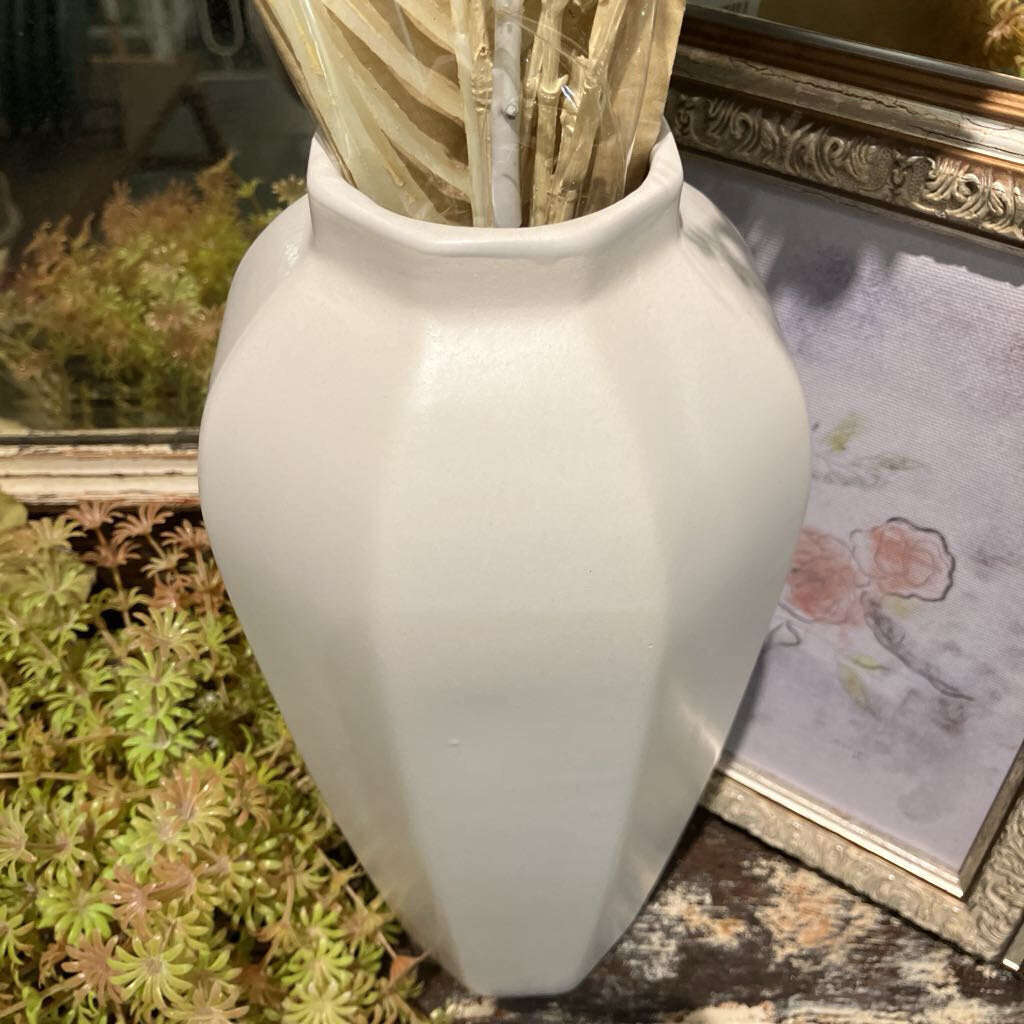 Tall White Vase