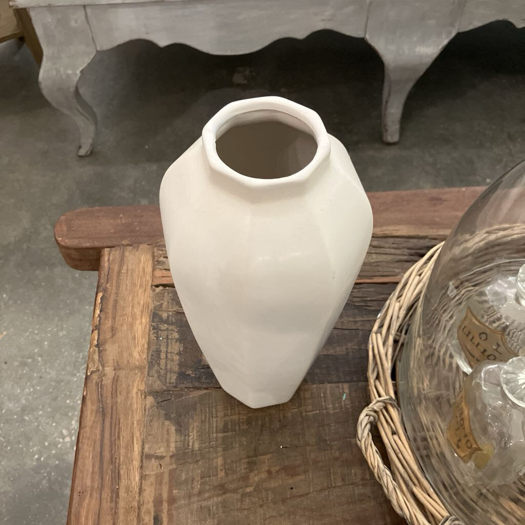 Tall White Vase