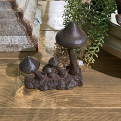 Mushroom Sprouts Iron Bookend