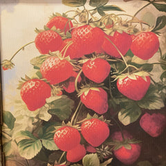 Strawberries On Vine Print With Reclaimed Wood Framing
