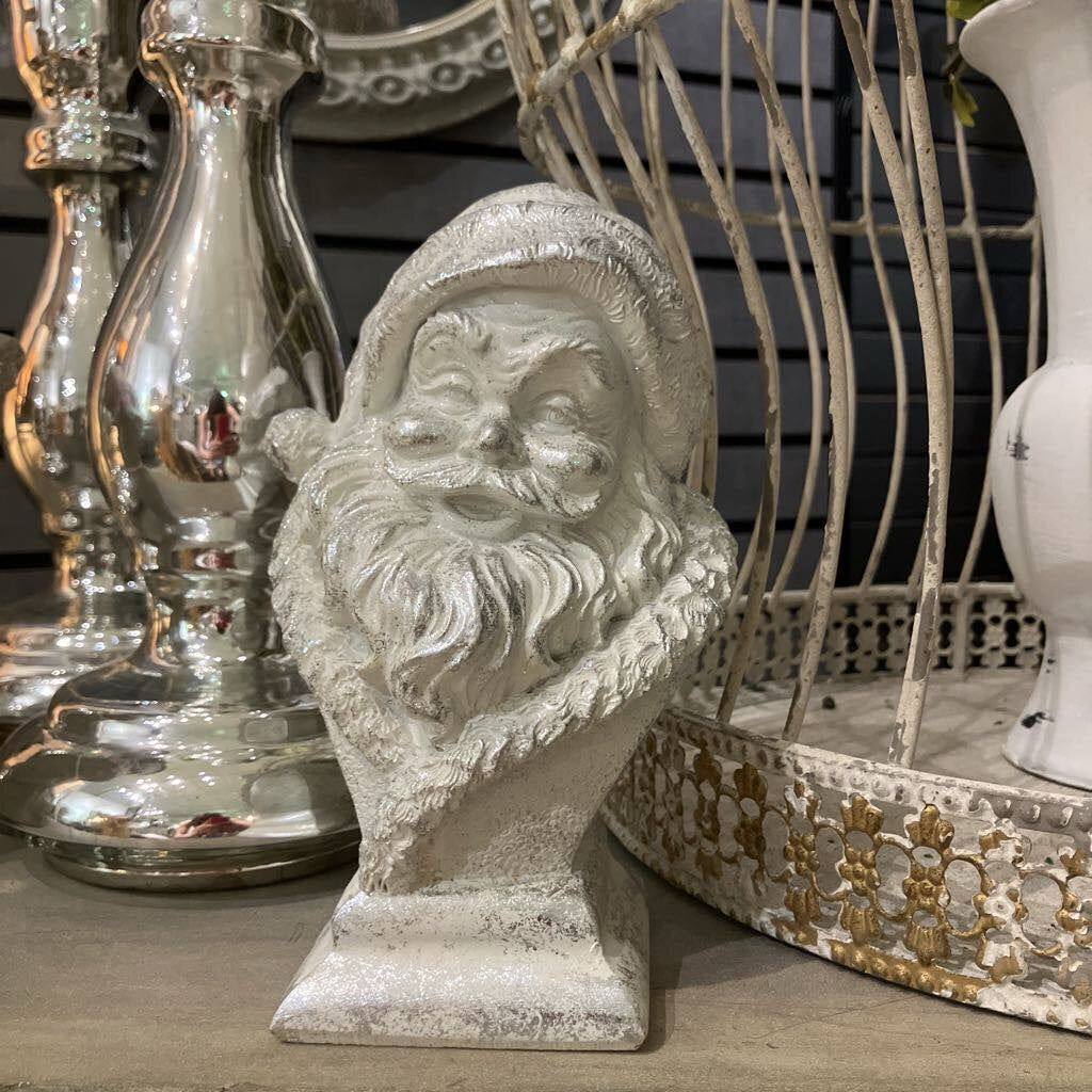 Silver Santa Bust