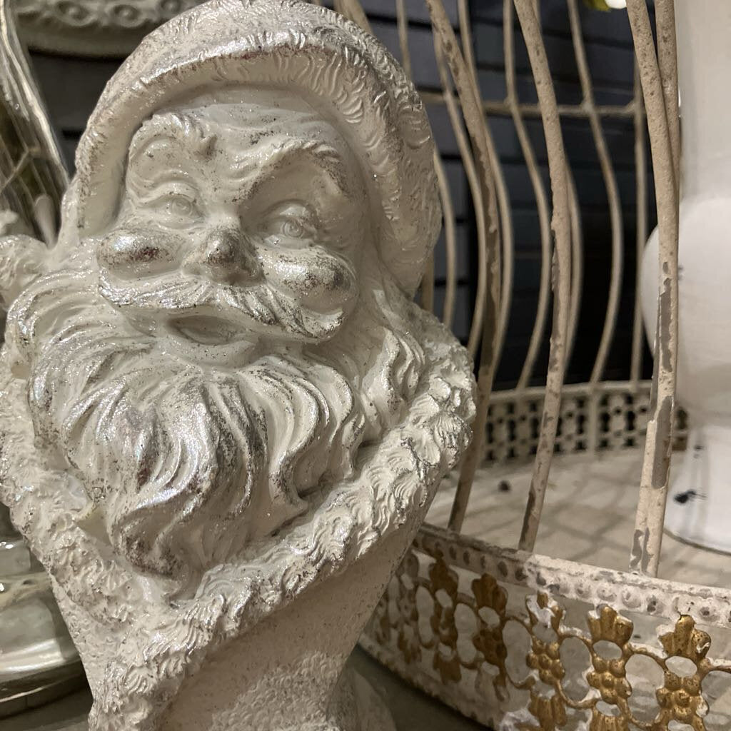 Silver Santa Bust