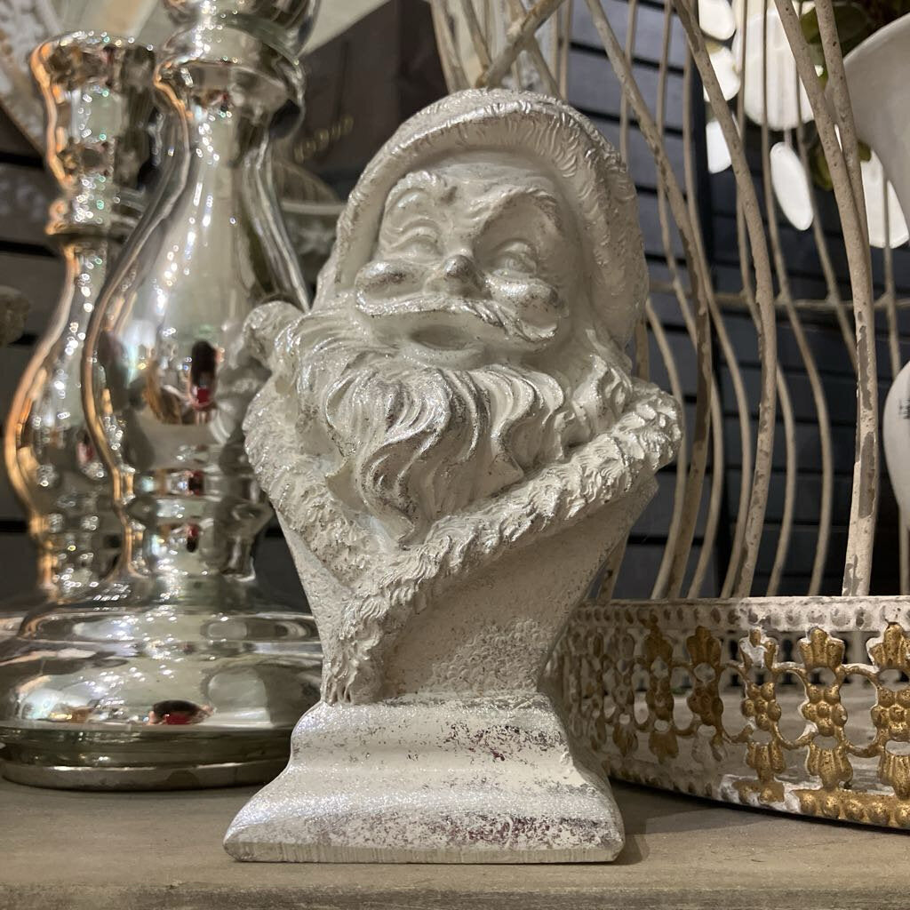 Silver Santa Bust