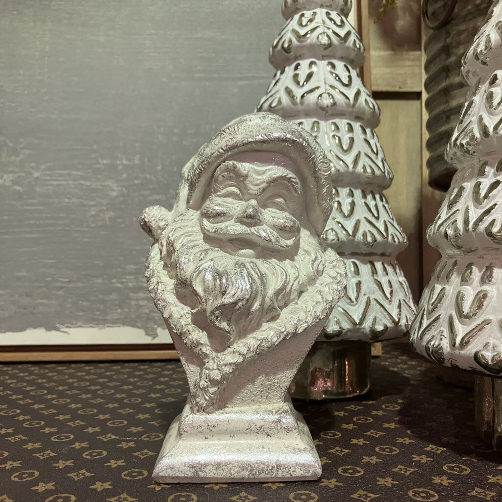 Silver Santa Bust