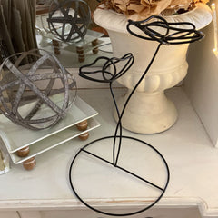 Minimal Flower Metal Wire Sculpture