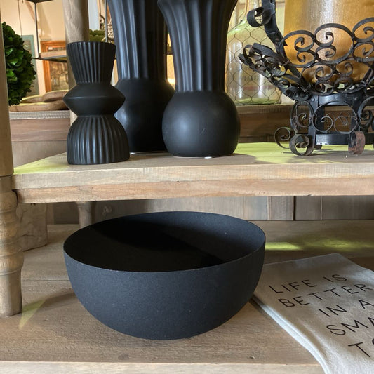 Matte Black Metal Bowl Small