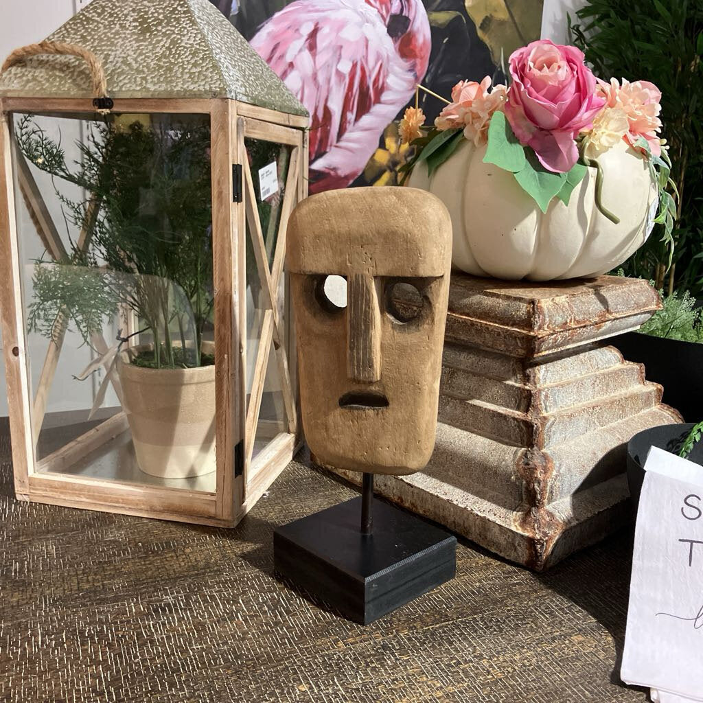 Wood Mask On Stand