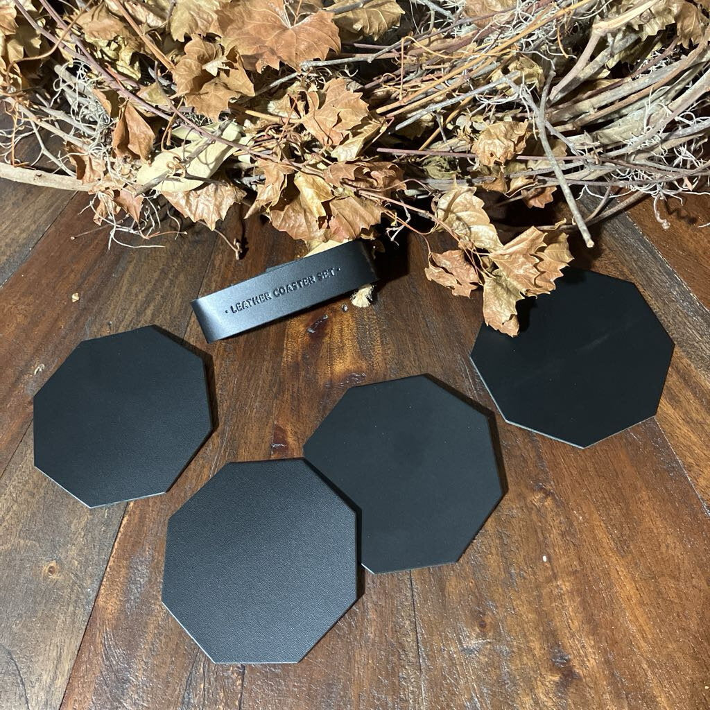 Leather Coaster Set