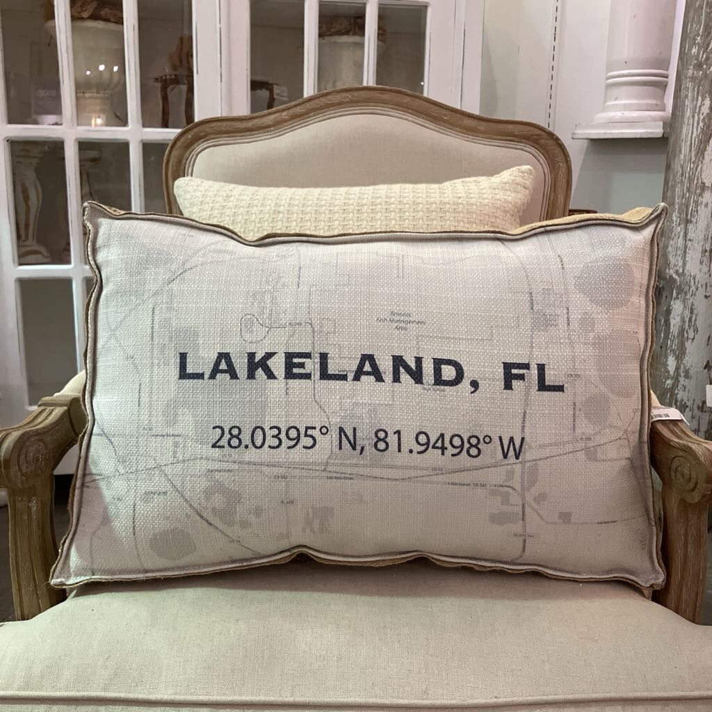 Lakeland Location Throw Pillow