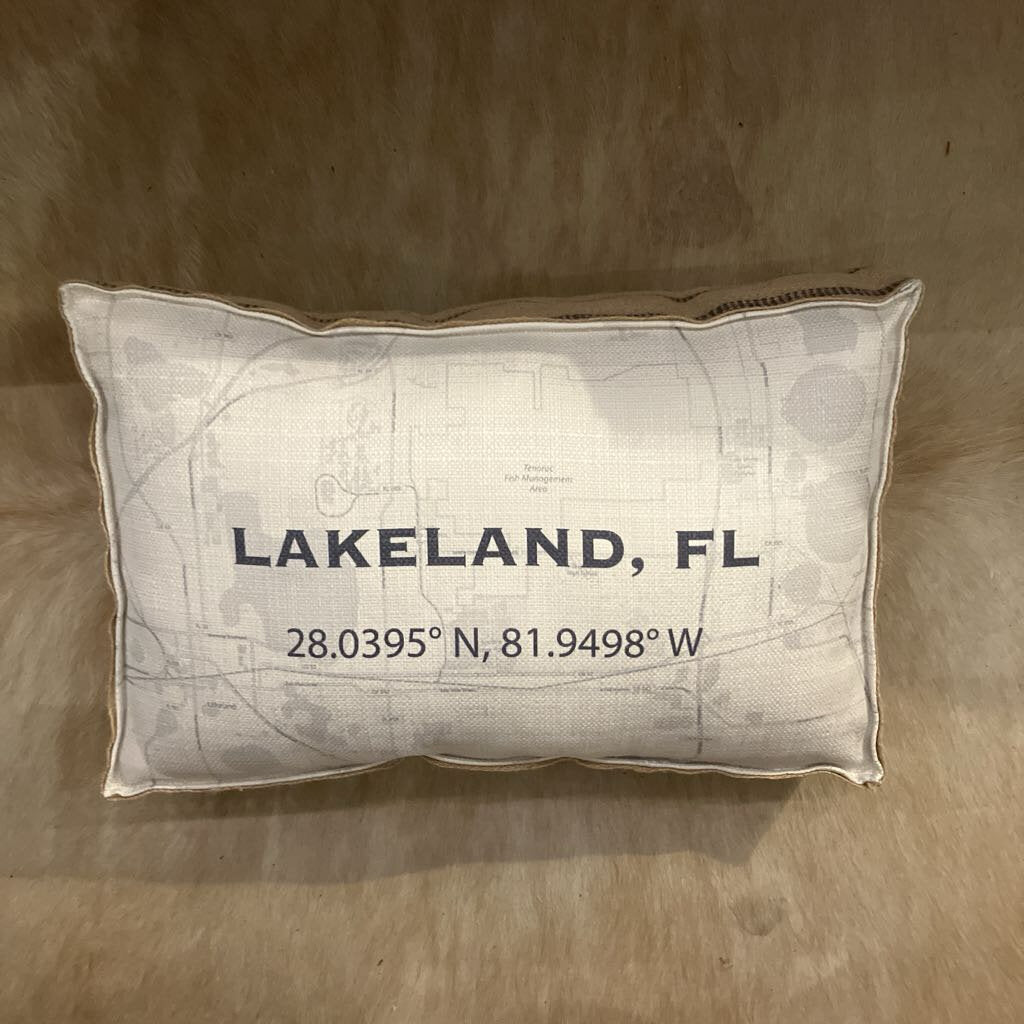 Lakeland Location Throw Pillow