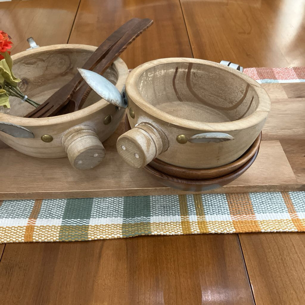 Small Wooden Pig Bowl