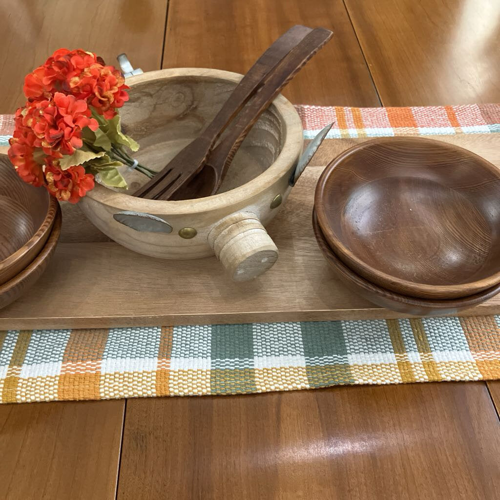 Large Wooden Pig Bowl