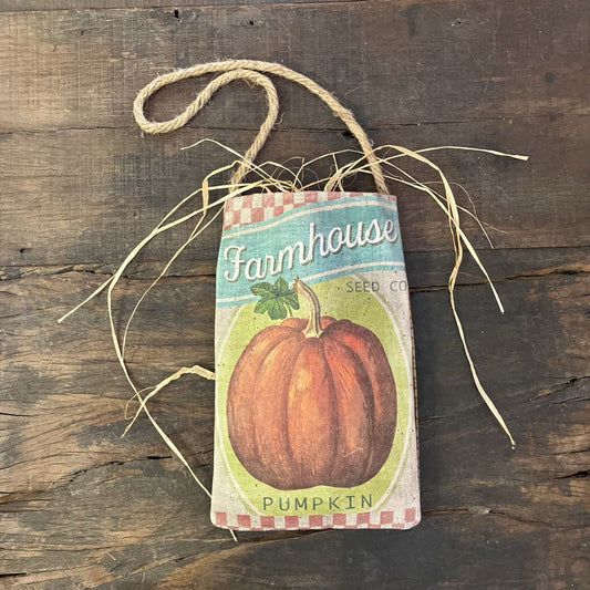 Handmade Hanging Pumpkin Seed Pouch