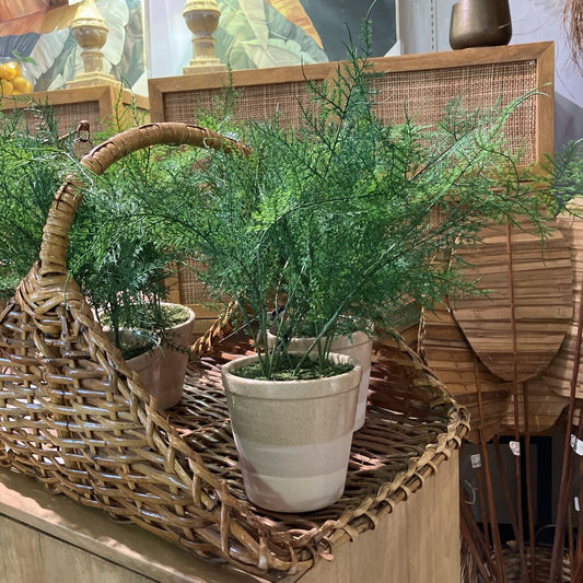 Faux Plant Decor With Ceramic Pot