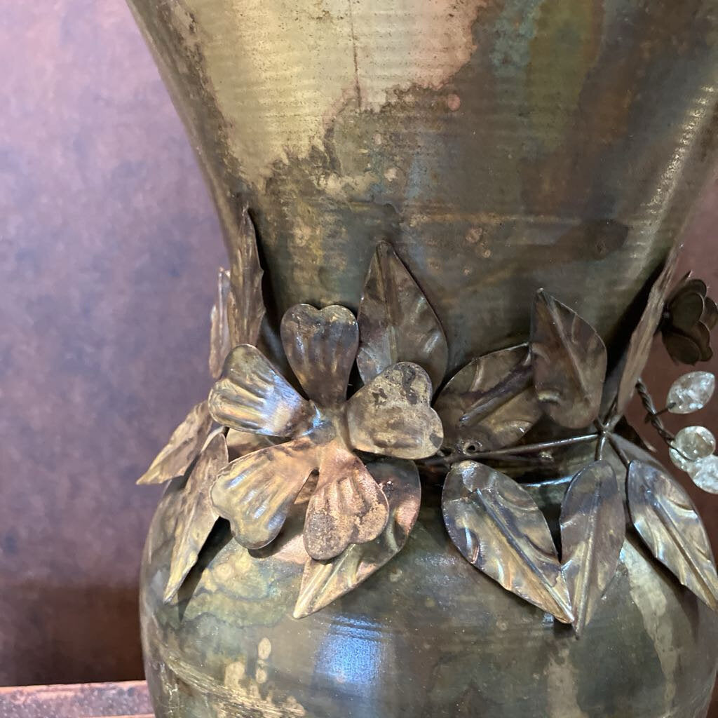 Antiqued Brass Gold Vase