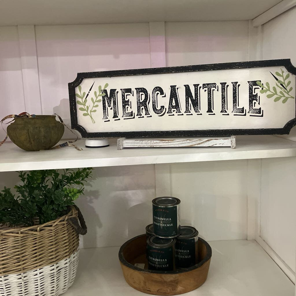 Mercantile Sign Decor