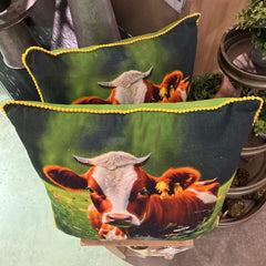 Cows in a Field Pillow